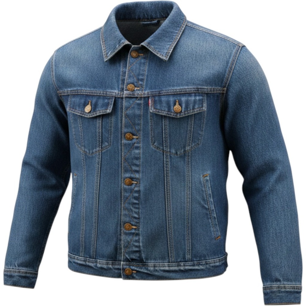 Wrangler Rugged Wear Denim Jacket Mens 4X Blue Excellent Trucker Workwear Y2K